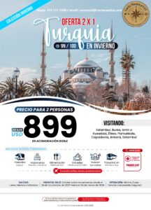 TURQUÍA 2X1 EN INVIERNO